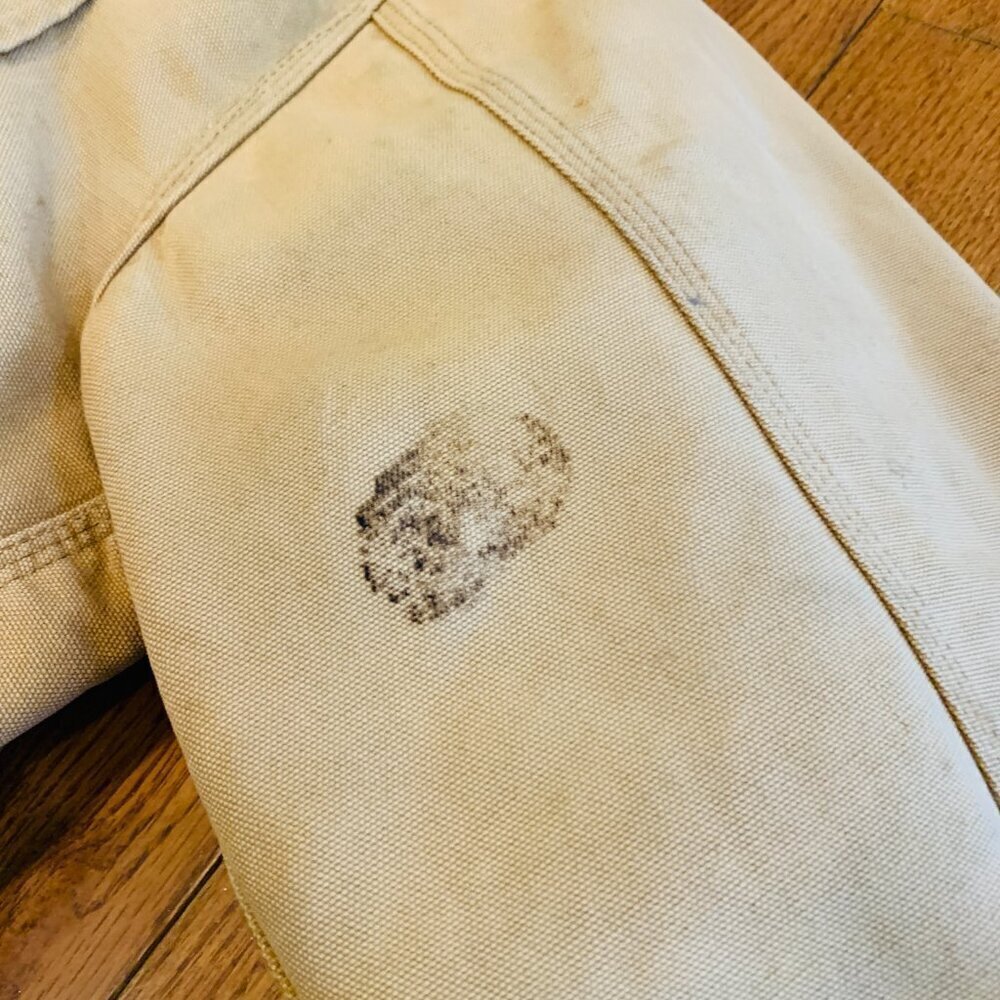 Vintage Distressed Carhartt Blanket Lined Chore Jacket Coat Size Large - Picture 13 of 16